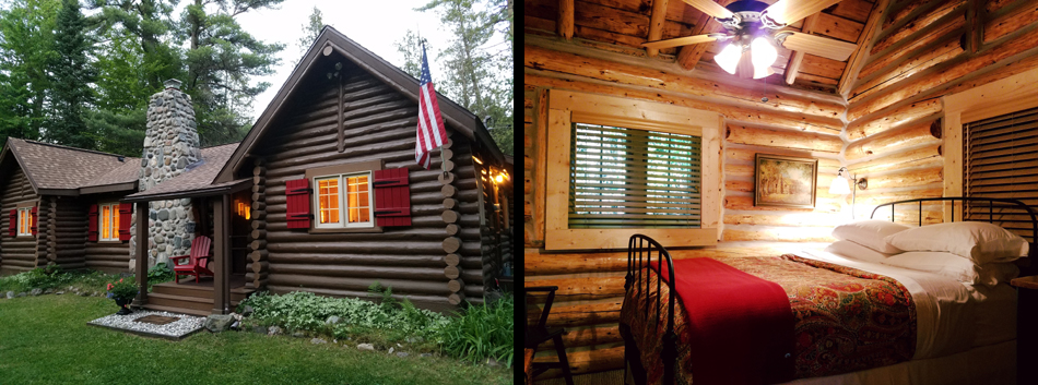 Cabin at Dusk and Master Bedroom Furnishings